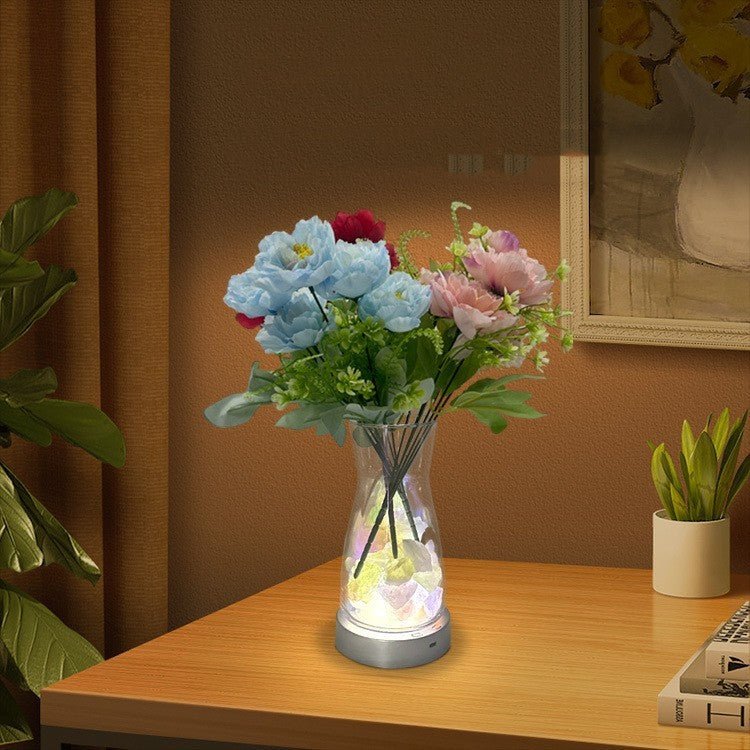 Magic Color Rotating LED Vase Lamp – Creative Ambient Light for Home Décor