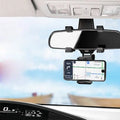 Adjustable Car Rearview Mirror Phone Holder – Universal Hands-Free Mount