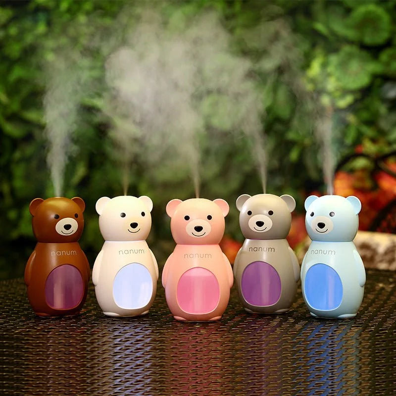 USB Mini Humidifier – Portable Cool Mist Air Humidifier with LED Night Light